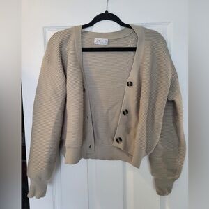 3/$20 ☀️ Olive Green Ribbed Cropped Cardigan